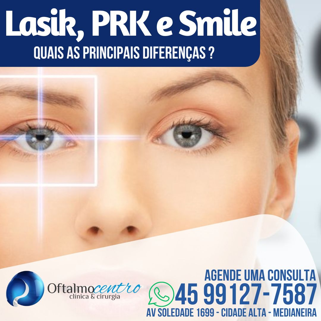 Lasik, PRK e Smile-Quais as diferenças